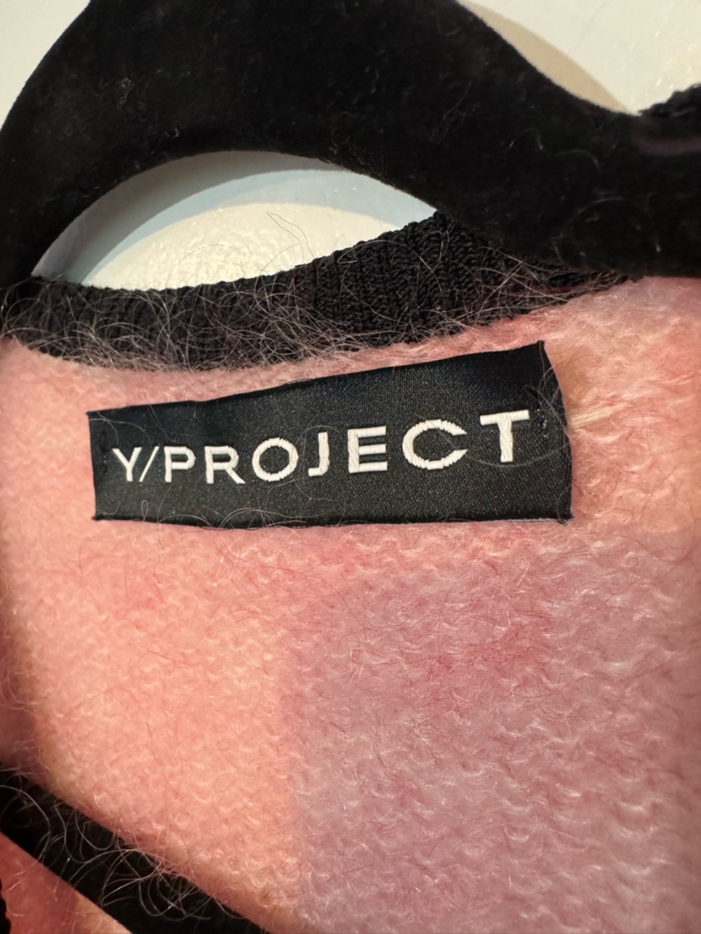 Y/Project Pink & Black Panelled Mohair Cardigan - Made in Italy - Picture 2 of 8